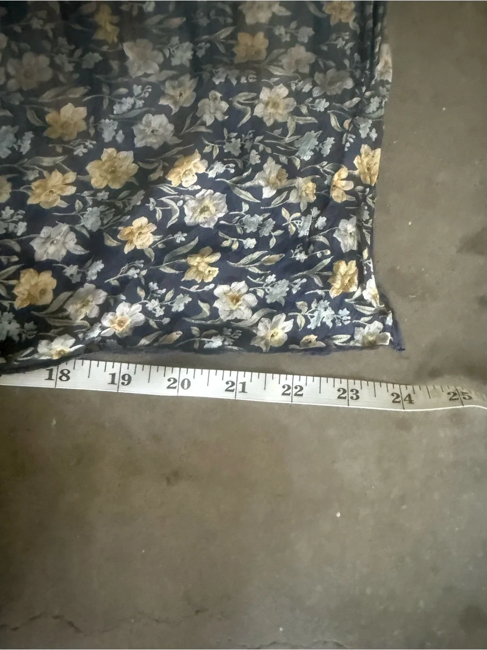 Floral Navy and Yellow Women's Scarf